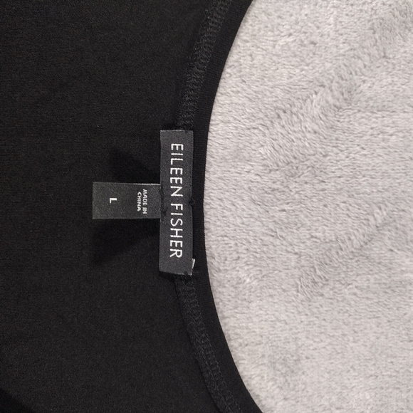 Eileen Fisher Womens Silk Sleeveless Scoop Neck Tank Blouse Black Size L NWOT - Picture 4 of 7